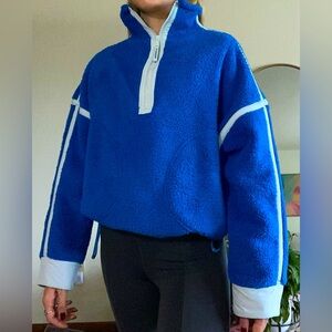 FP Movement Fleece Quarter Zip Free People Blue Fleece Jacket